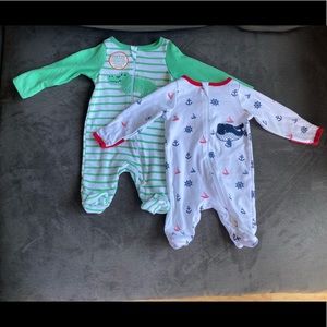 Set of Two Wonder Nation Footed Pajamas